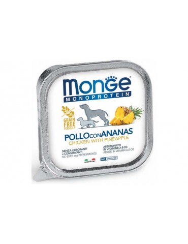 MONGE MONOPROTEICO SOLO POLLO ANANAS 150GR
