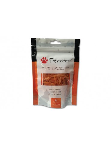 PERRITO CHICKEN & SEAFOOD JERKY 100GR