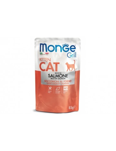 MONGE CAT GRILL KITTEN SALMONE 85GR