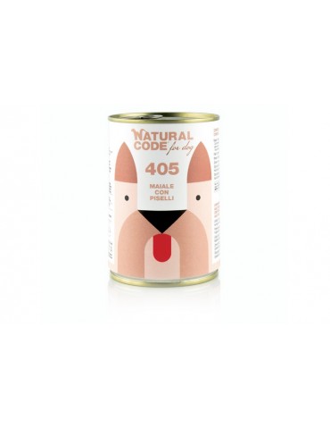 NATURAL CODE DOG ADULT 405 MAIALE CON PISELLI 400GR